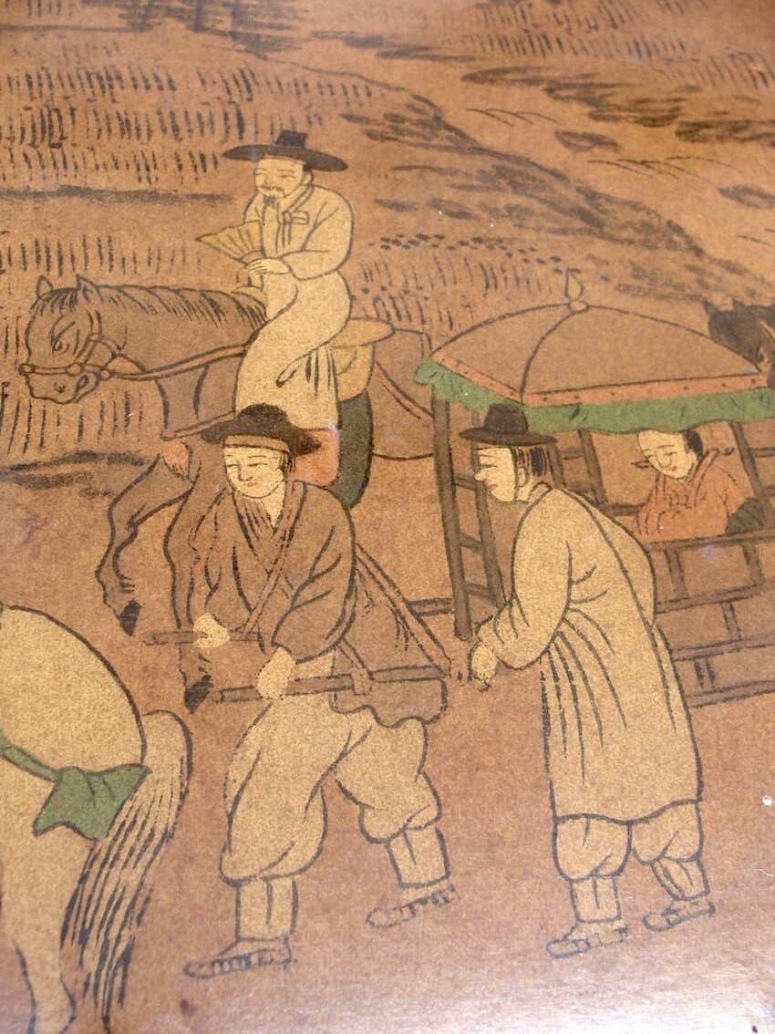 Vintage wood and metal chest