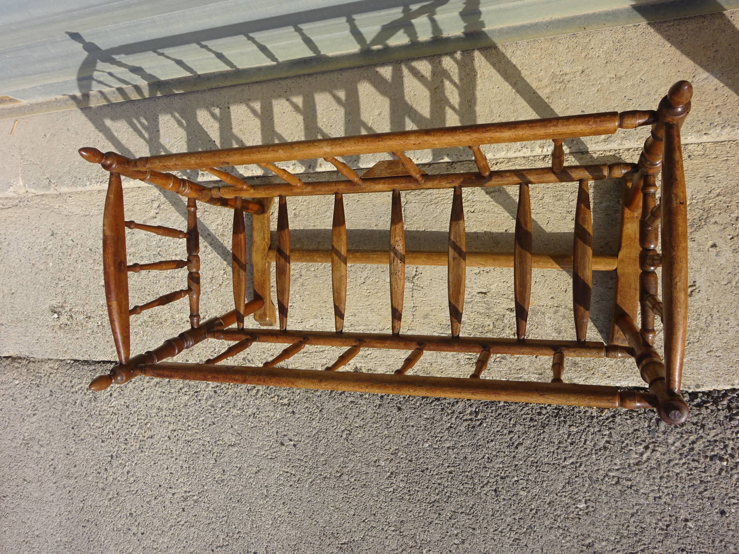 Solid walnut baby cot