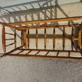 Solid walnut baby cot