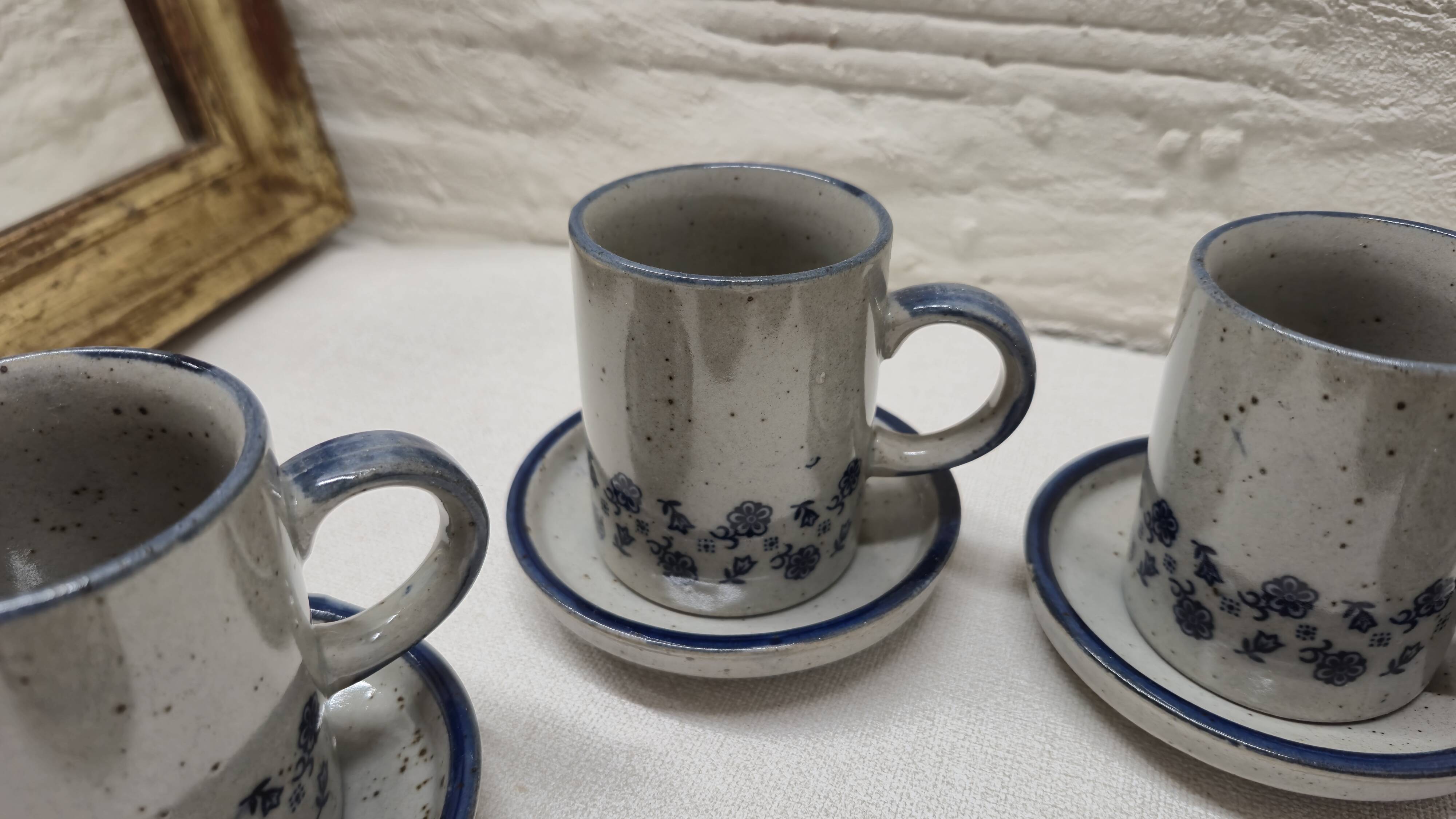Set 6 tasses à café grés moucheté