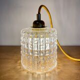 Vintage tulip lamp in molded glass