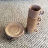 Set of 4 cups of sandstone coffee