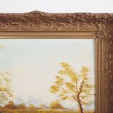 Painting „The Road by the Pond”, Scandinavian design, 1970s