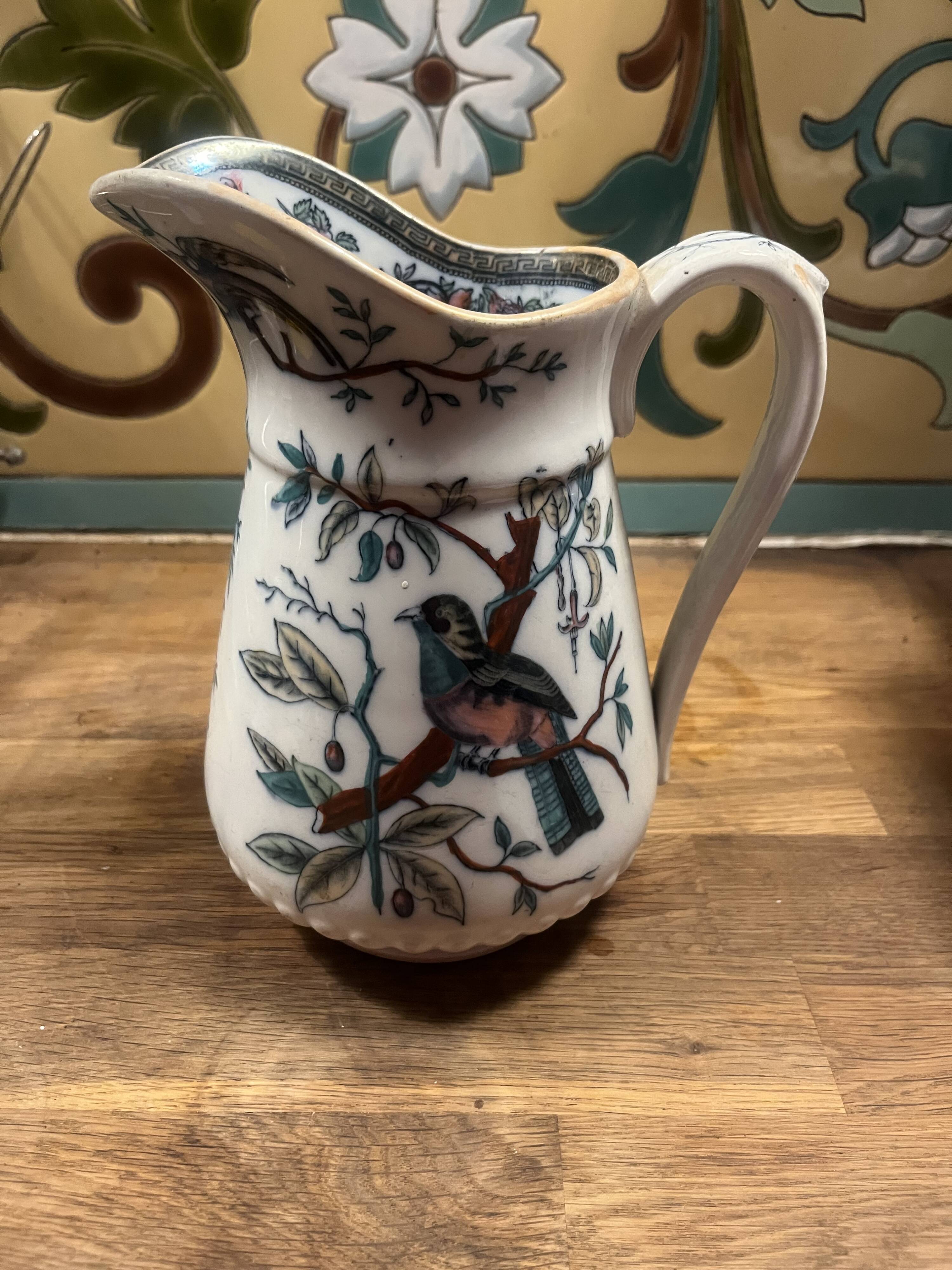 Typical English porcelain jug, "Indian Tree" decoration.