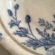 Plat creux en terre de fer 19e décor Flora de BFK