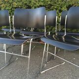 Set of 6 David Rowland Black Chairs 40/4