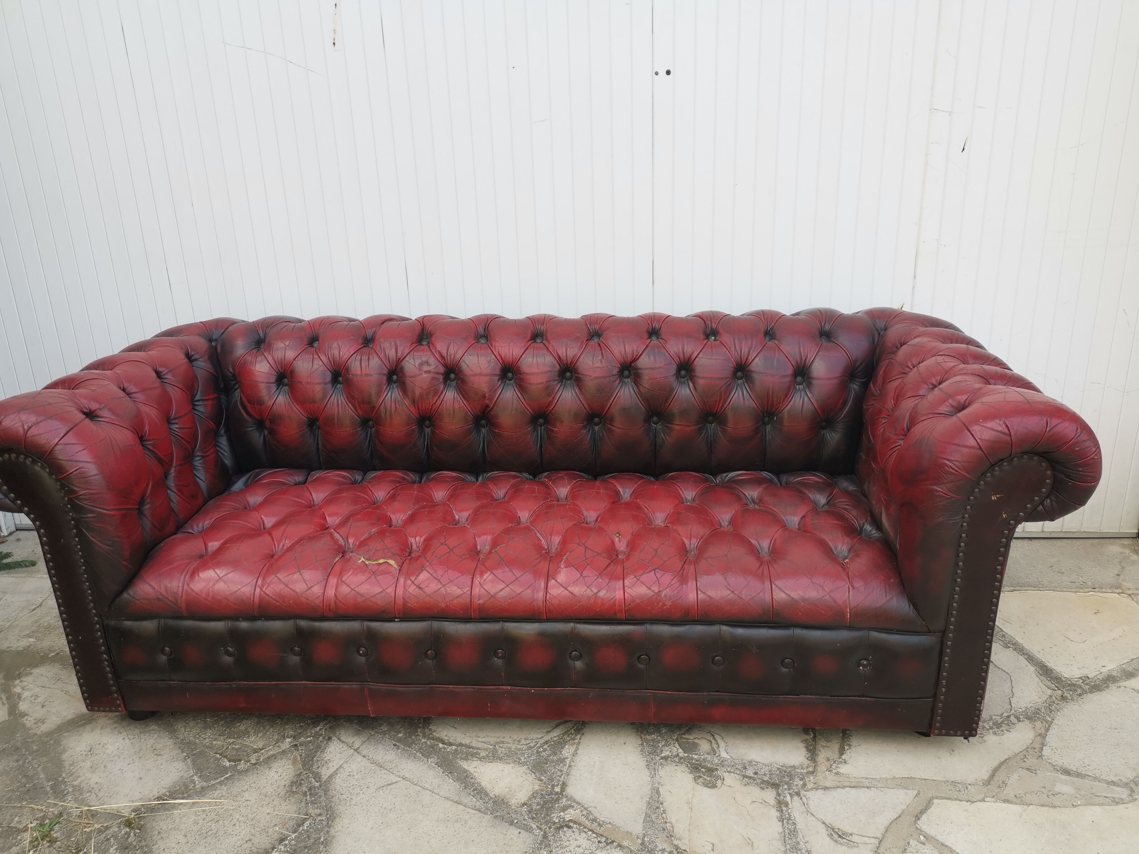 Leather chesterfield