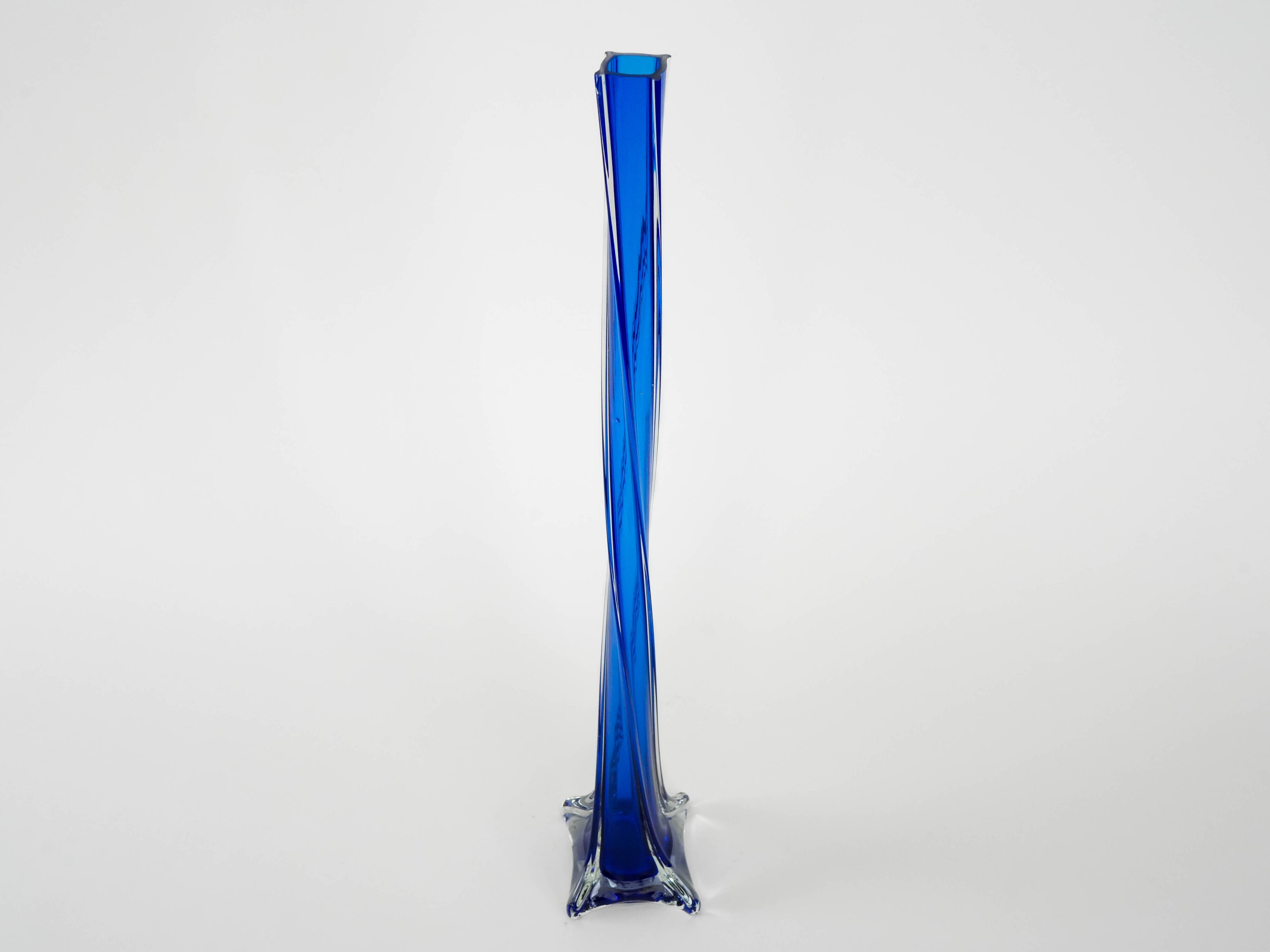 Cobalt vase, Danish design, 1970s, manufactured in Denmark