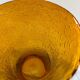 Large amber bubble glass vase from the 60s