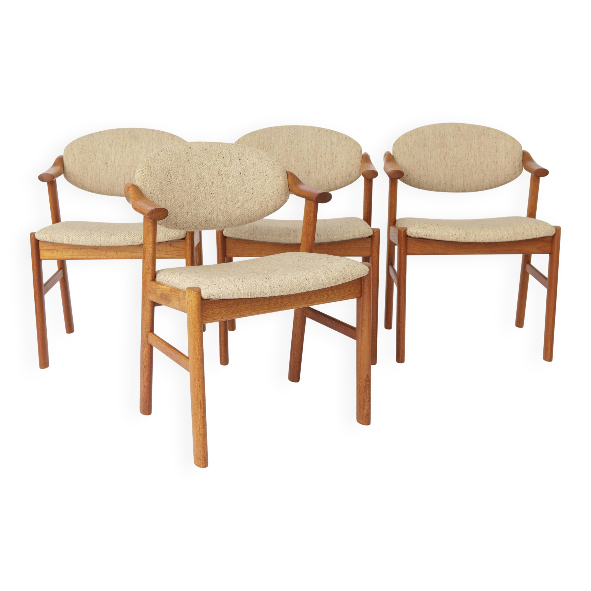 Set of 4 Danish Teak Dining Chairs by Schou Andersen Møbelfabrik, 1970s
