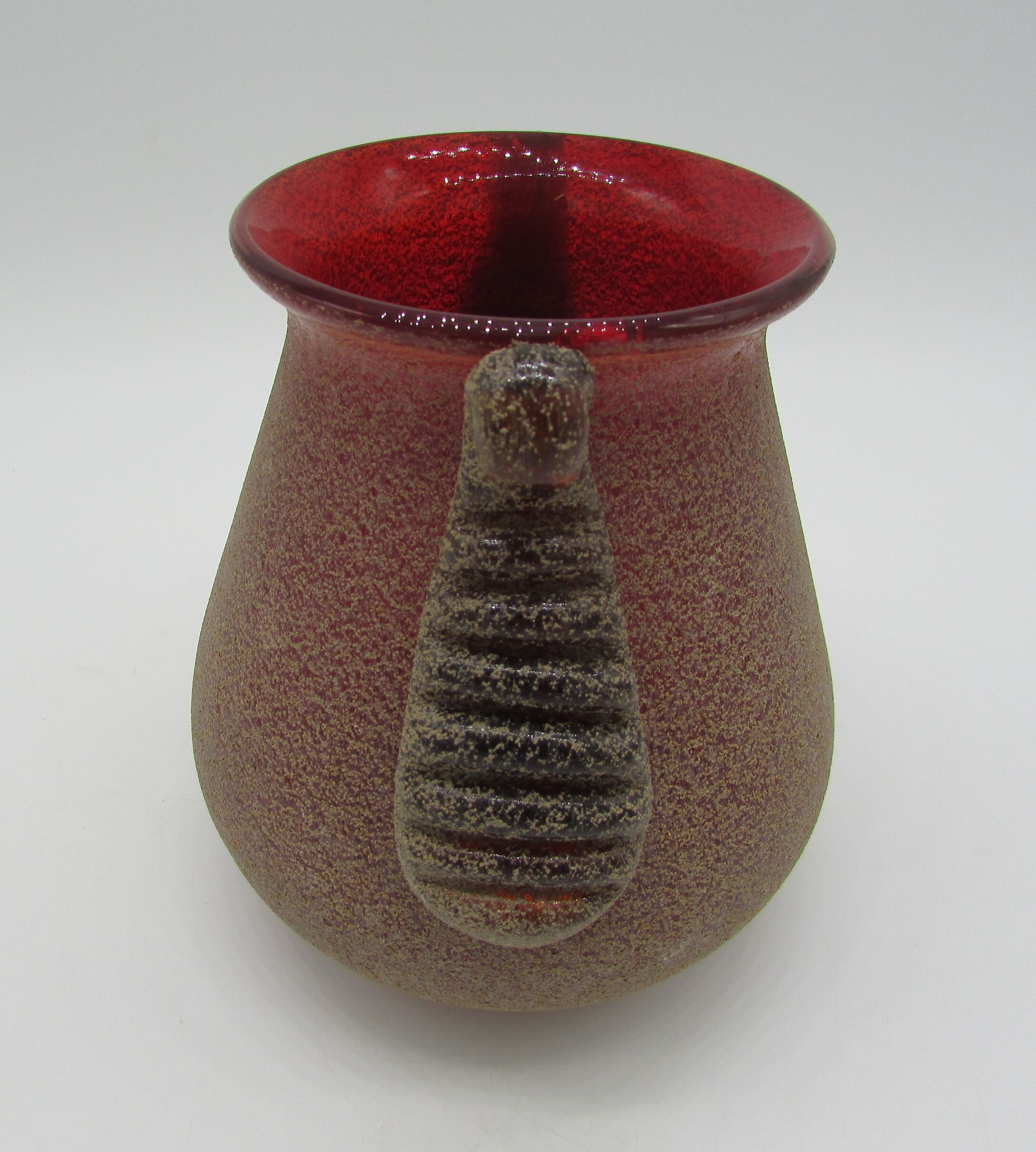 small vase glazed glass art-deco style