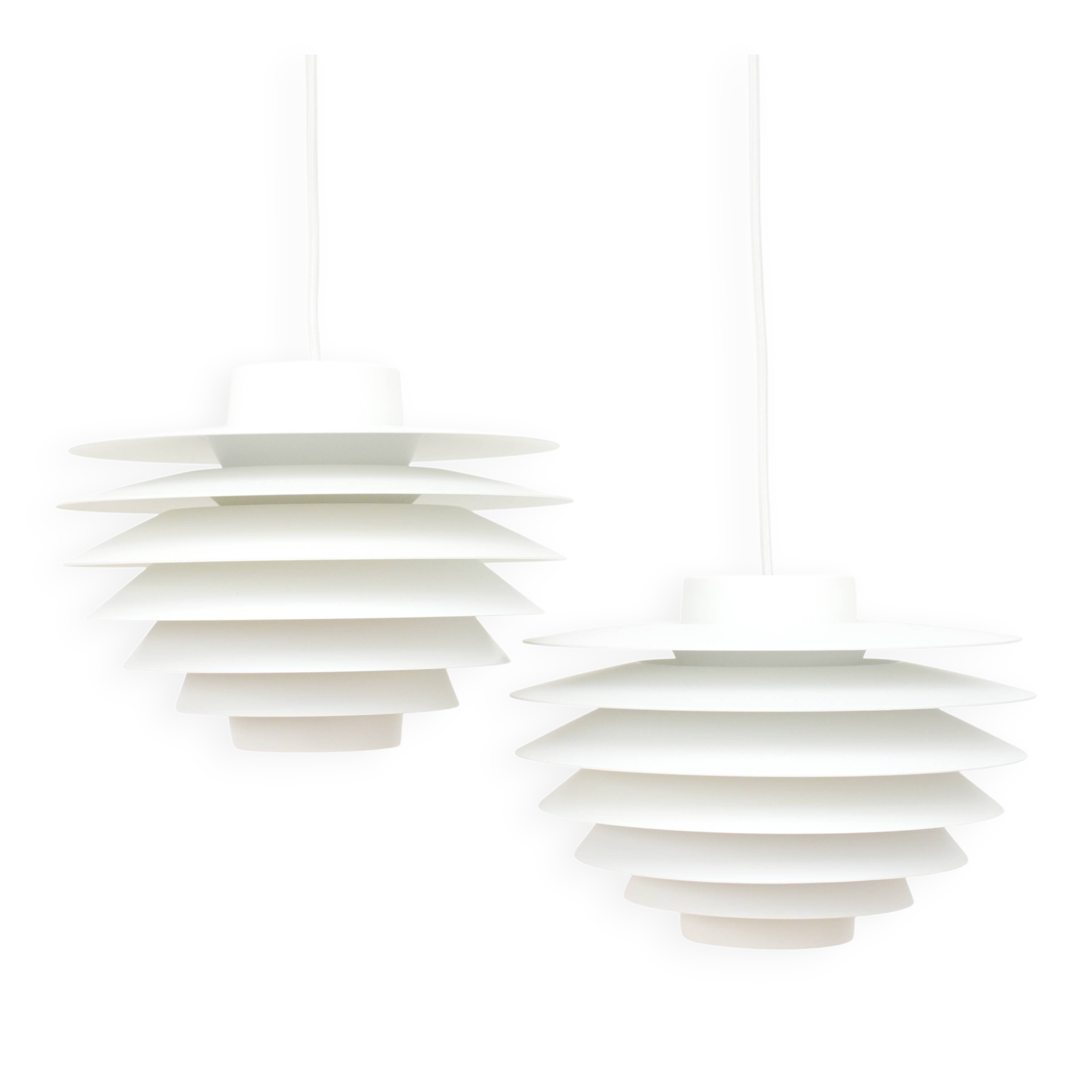 Pair of Verona lamps, design by S. Middelboe for Lyfa, Denmark 1968
