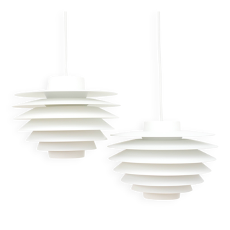 Pair of Verona lamps, design by S. Middelboe for Lyfa, Denmark 1968