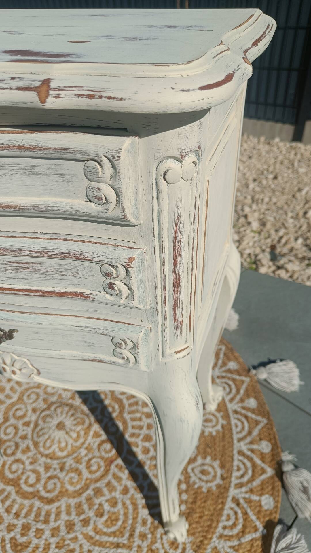 Louis XV bedside table with patina