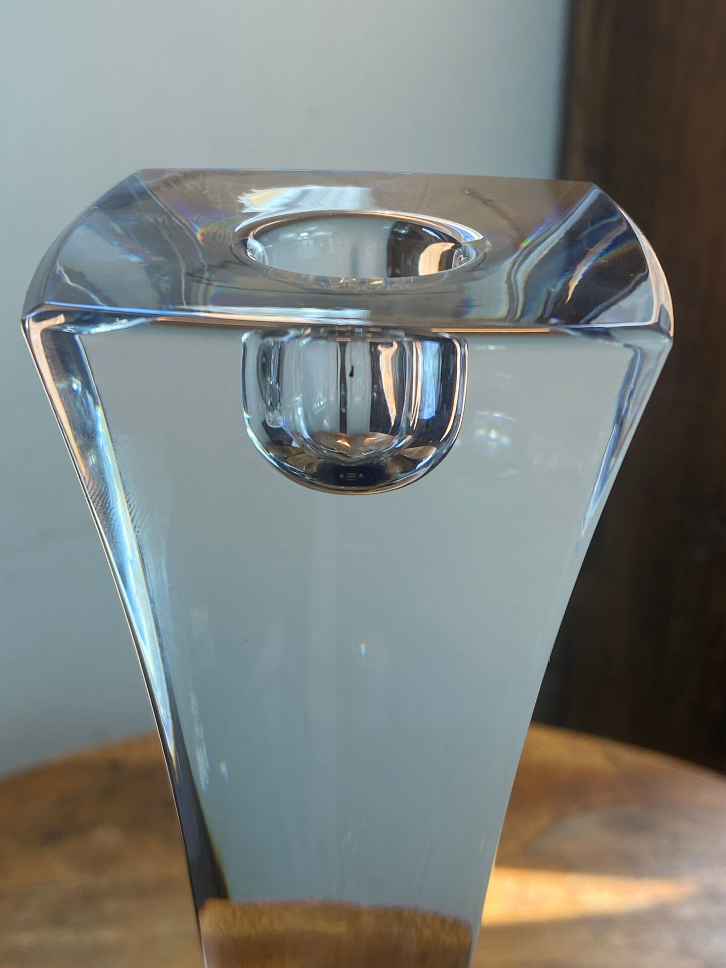 Bohemian crystal candlestick