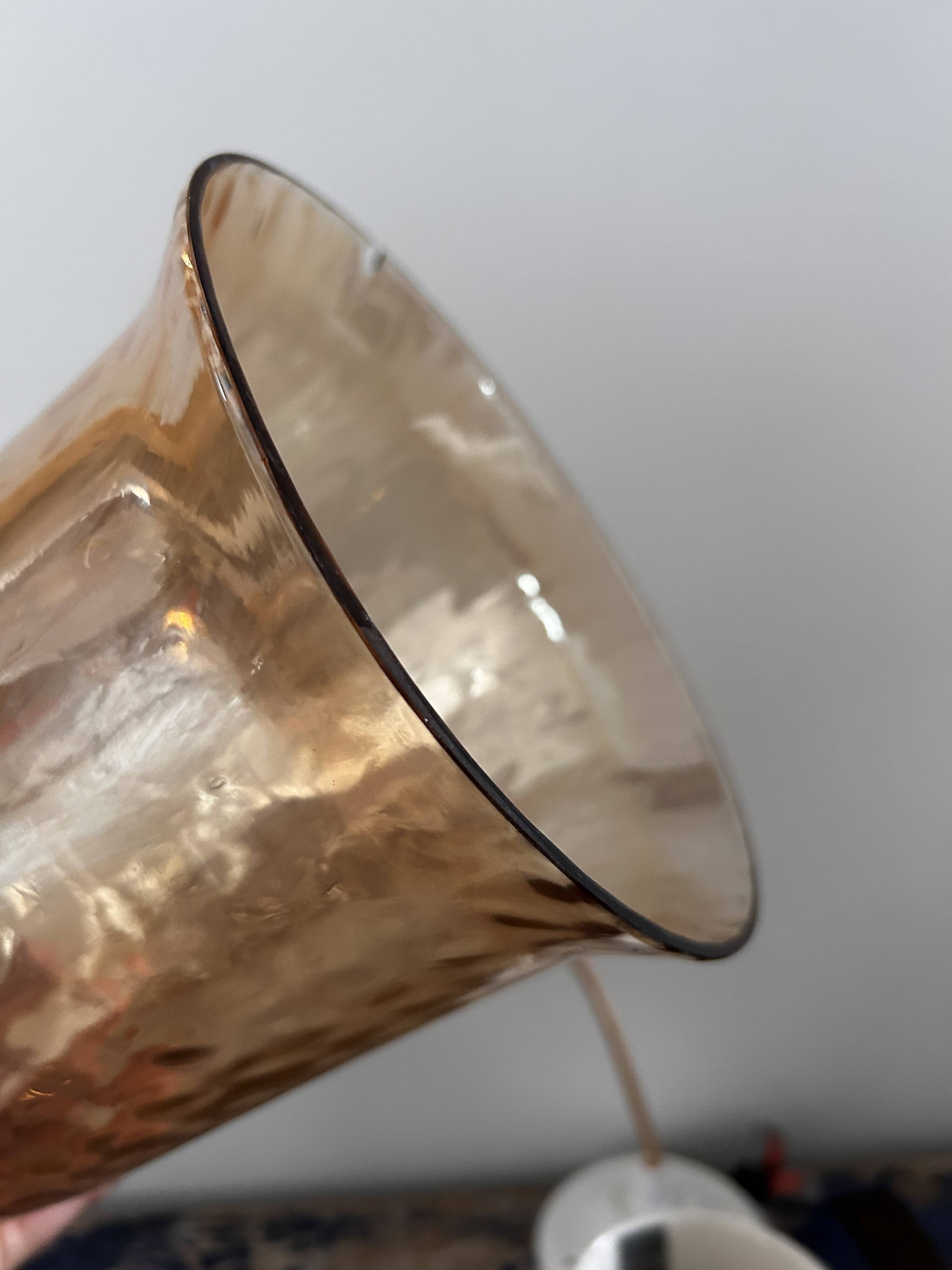 Vintage golden glass pendant light