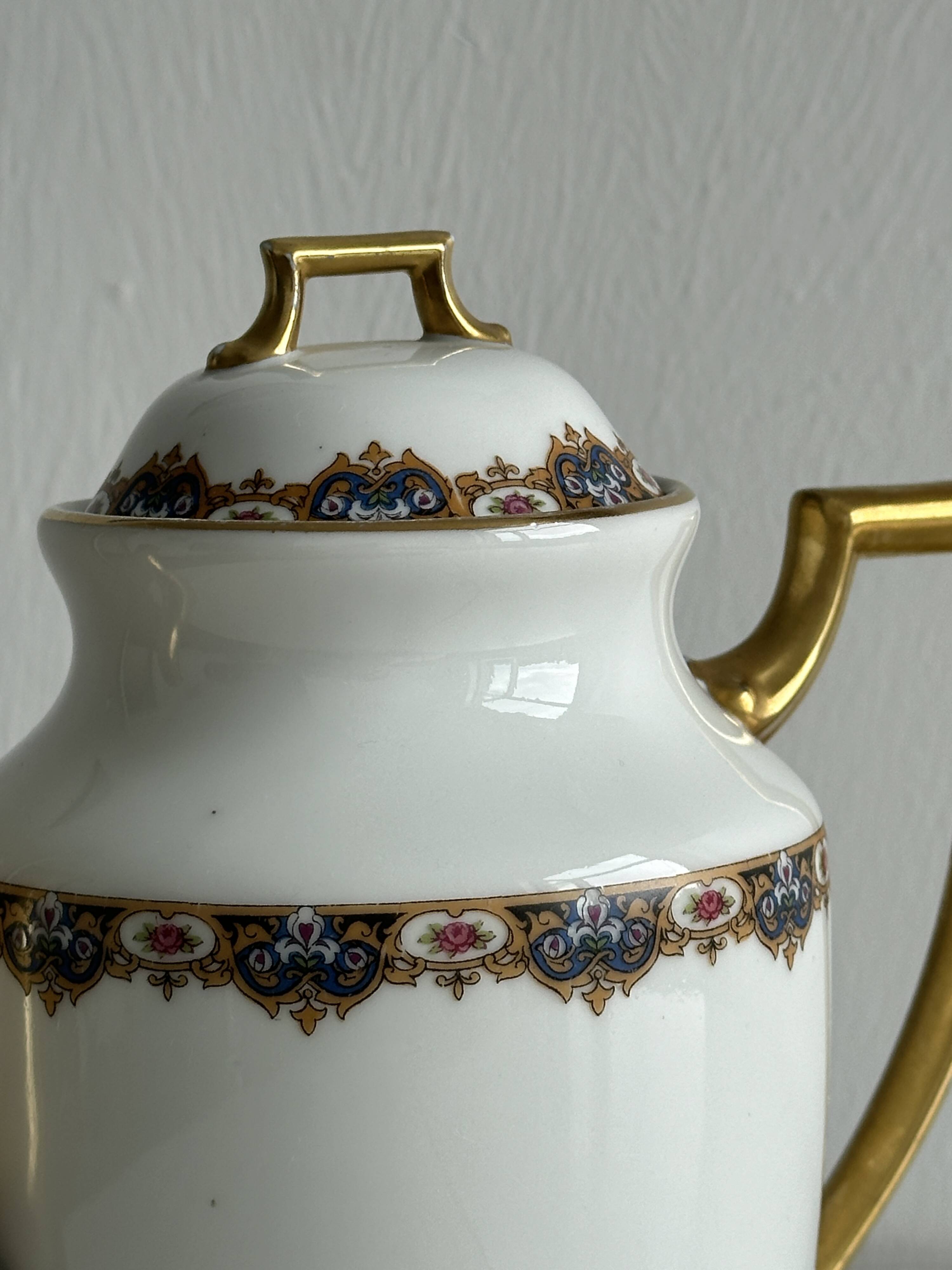 Limoges Vignaud porcelain teapot.
