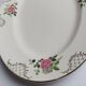 Oval plate Sarreguemines cream with pink gilding, antique.