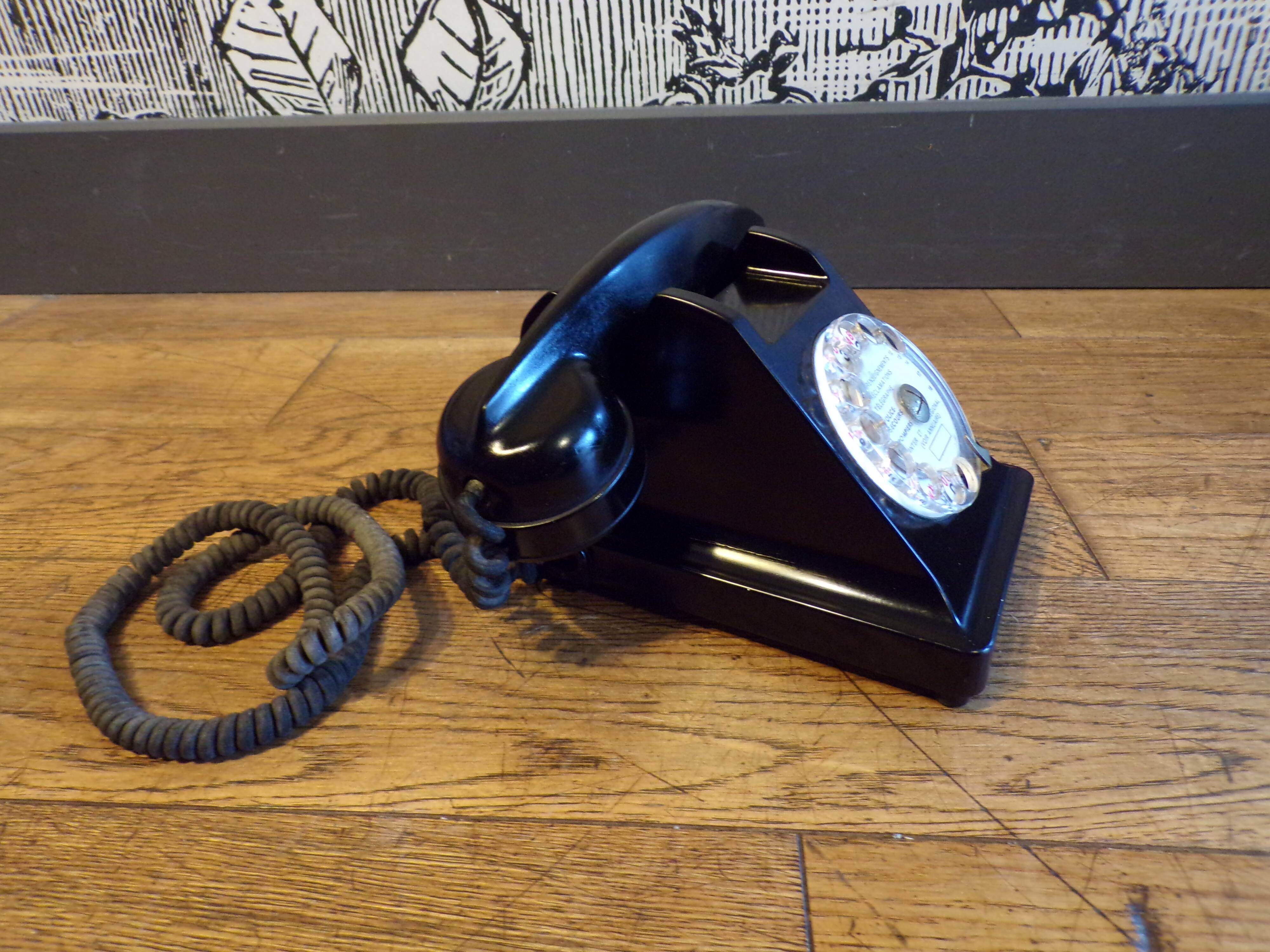 Vintage bakelite dial telephone