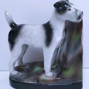 fox terrier porcelaine polychrome numéroté début xxème