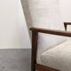 Pair of vintage stained beech armchairs from the 50s/60s
