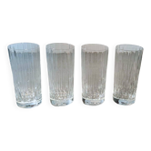 Lot de 4 verres en cristal