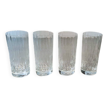 Lot de 4 verres en cristal