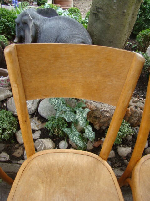 Lot of six old bistro chairs