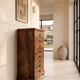 Chest of drawers / Weekly drawer unit with 8 drawers in exotic solid wood (Rosewood / Teak)