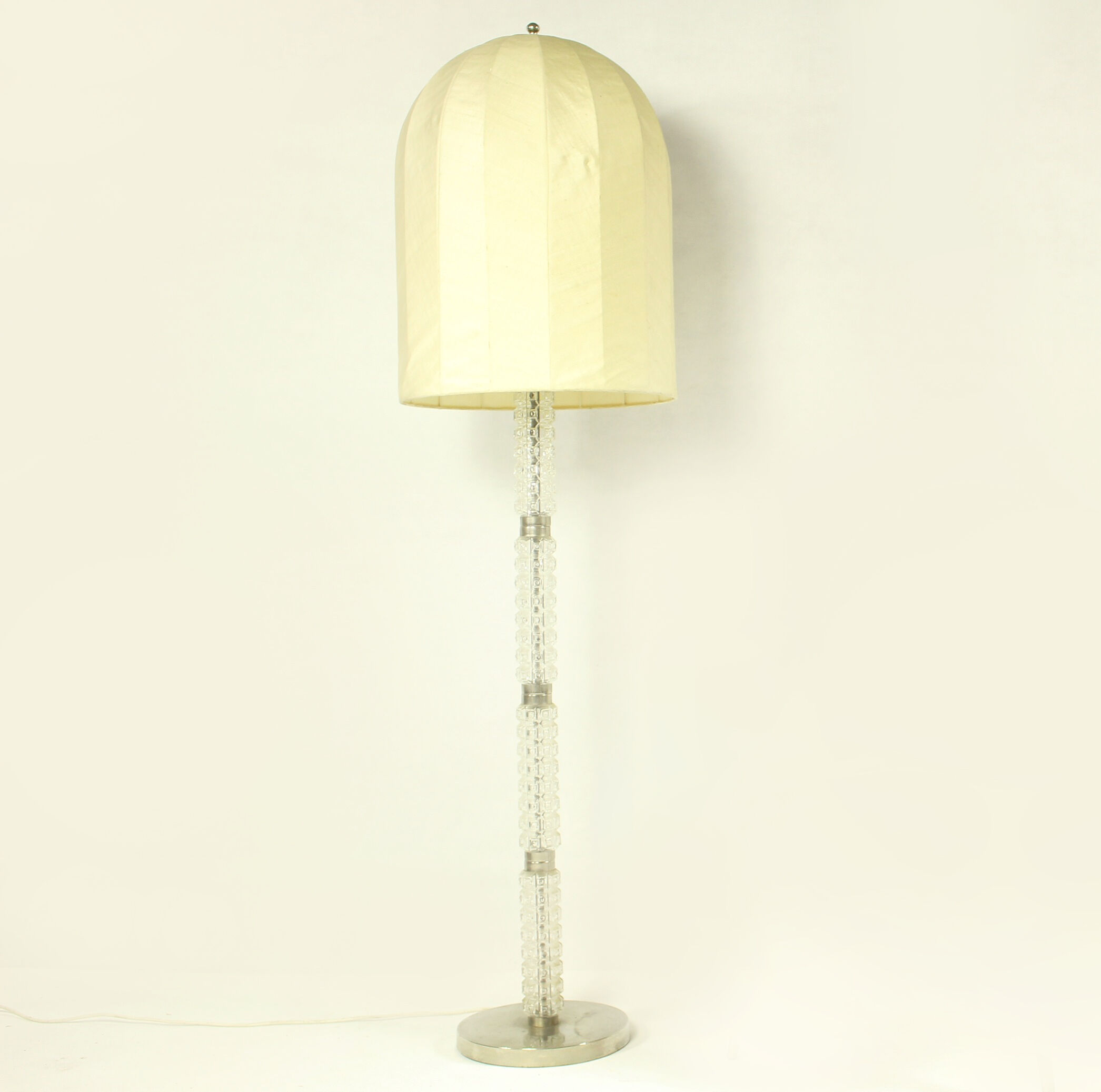 Carl Fagerlund Crystal Floor Lamp for Orrefors , 1960s