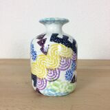 Multicolored geometric Italian vase, 80s