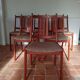 6 KS möbler chairs in teak and wool Kvadrat 60s