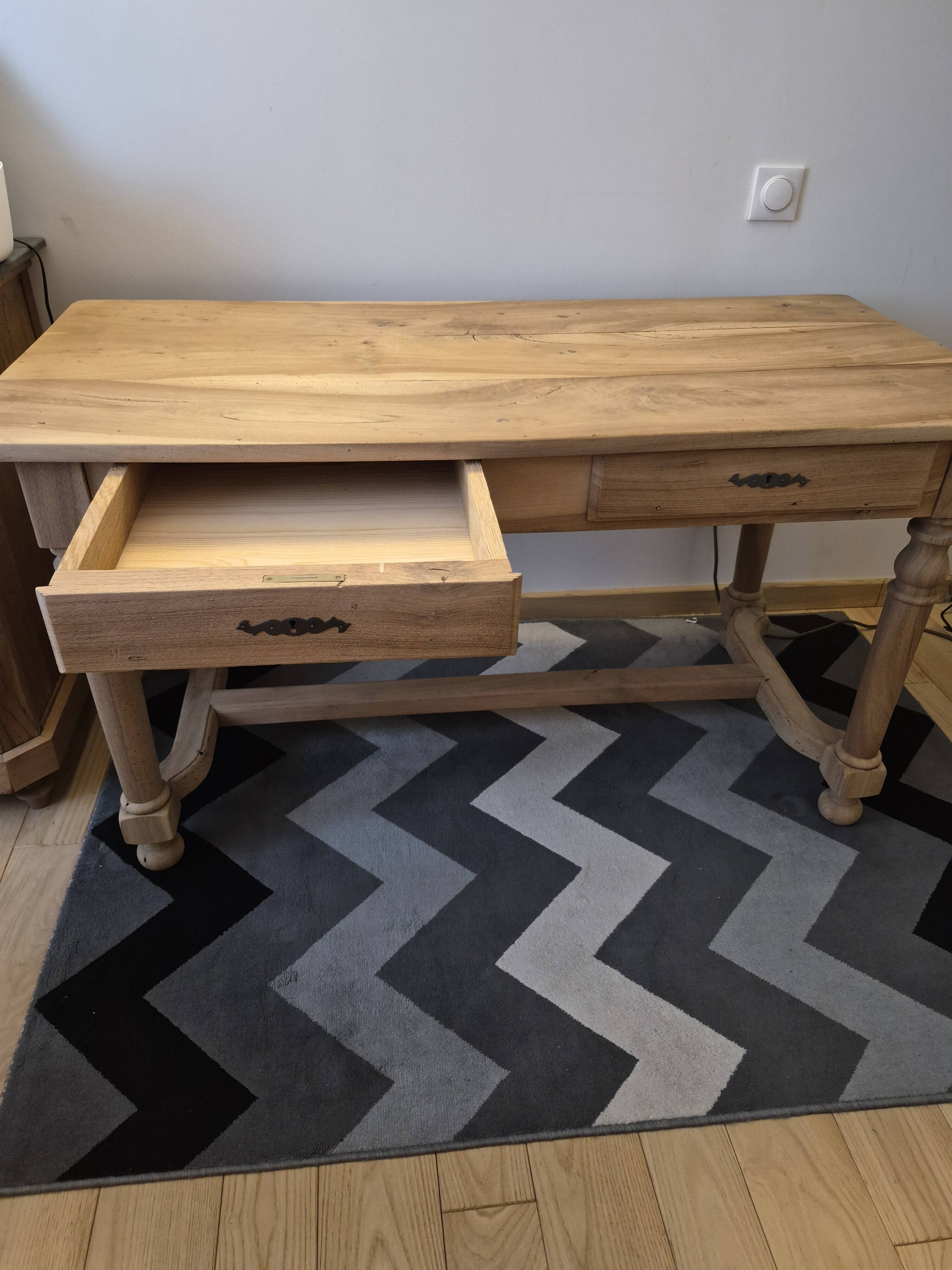 Solid walnut desk