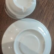 Lot of 6 vintage Jacques Vabre cups and 7 saucers from the 70s/80s.