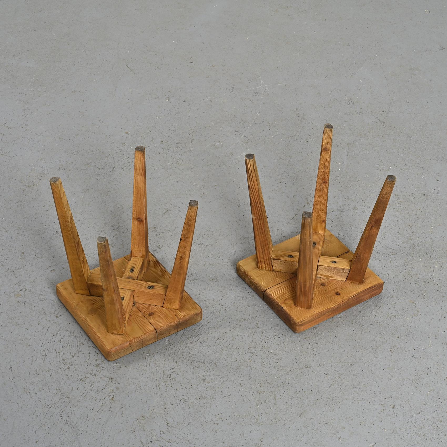 Pair of stools by Christian Durupt, Meribel 1960
