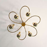 Design ceiling light in brass, Cosack Leuchten, 1970