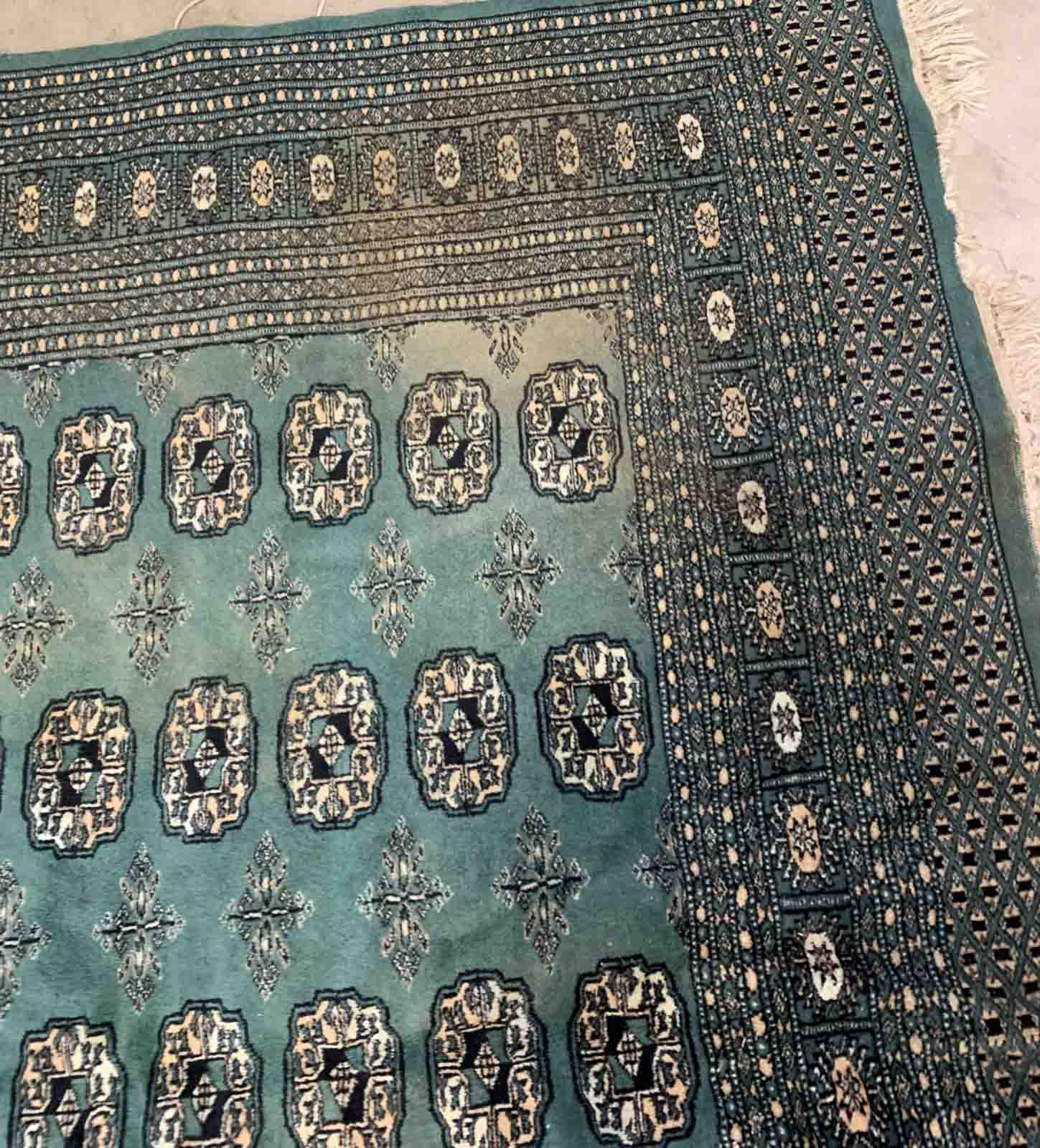 Vintage carpet uzbek bukhara handmade 186cm x 280cm 1970s