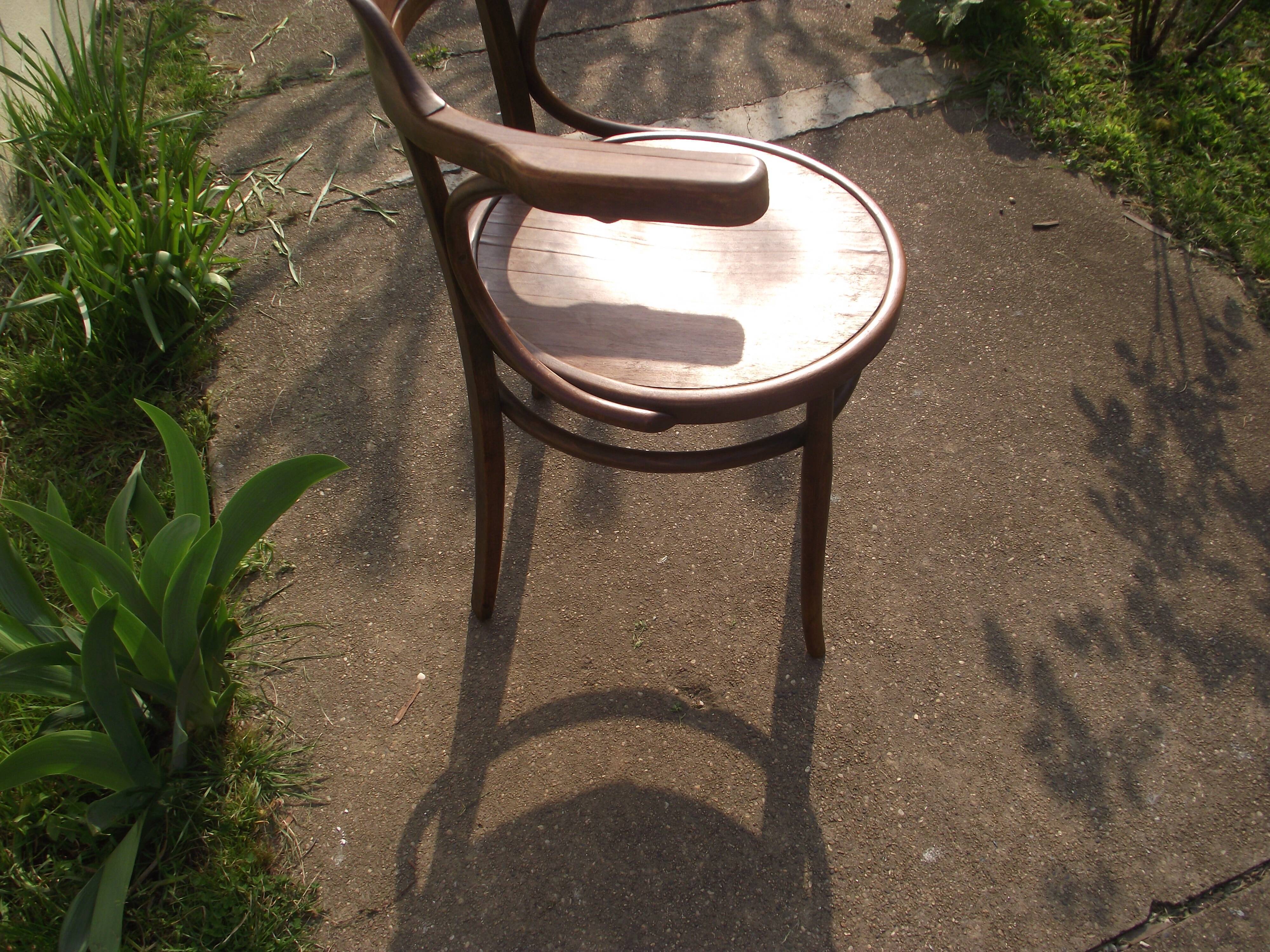Fauteuil de bureau bois courbé baumann début 20 ème