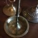 Three old candlesticks