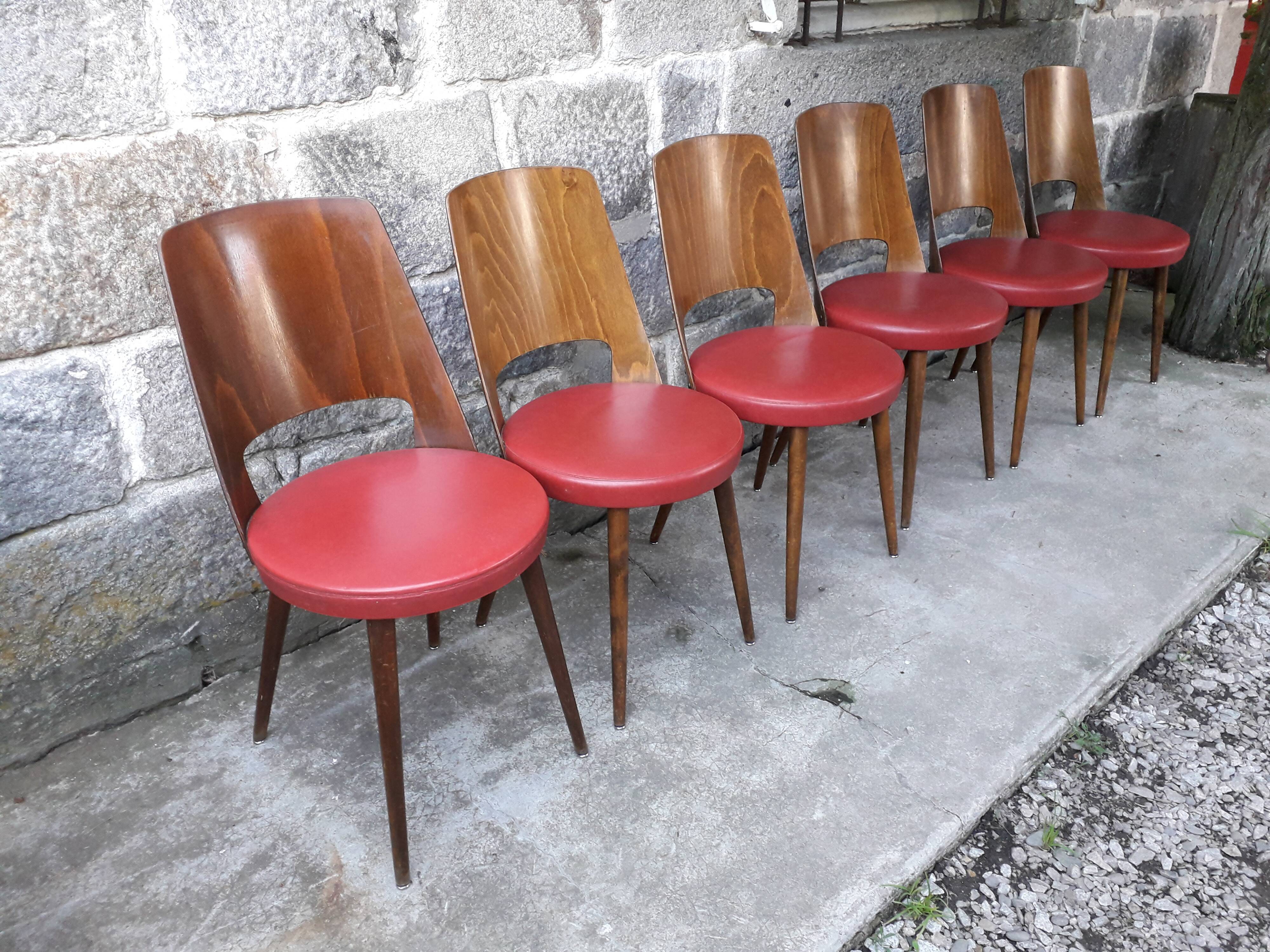 Lot de 6 chaises bistrot Baumann Mondor