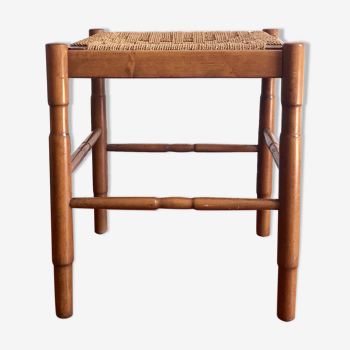 Tabouret en bois et corde