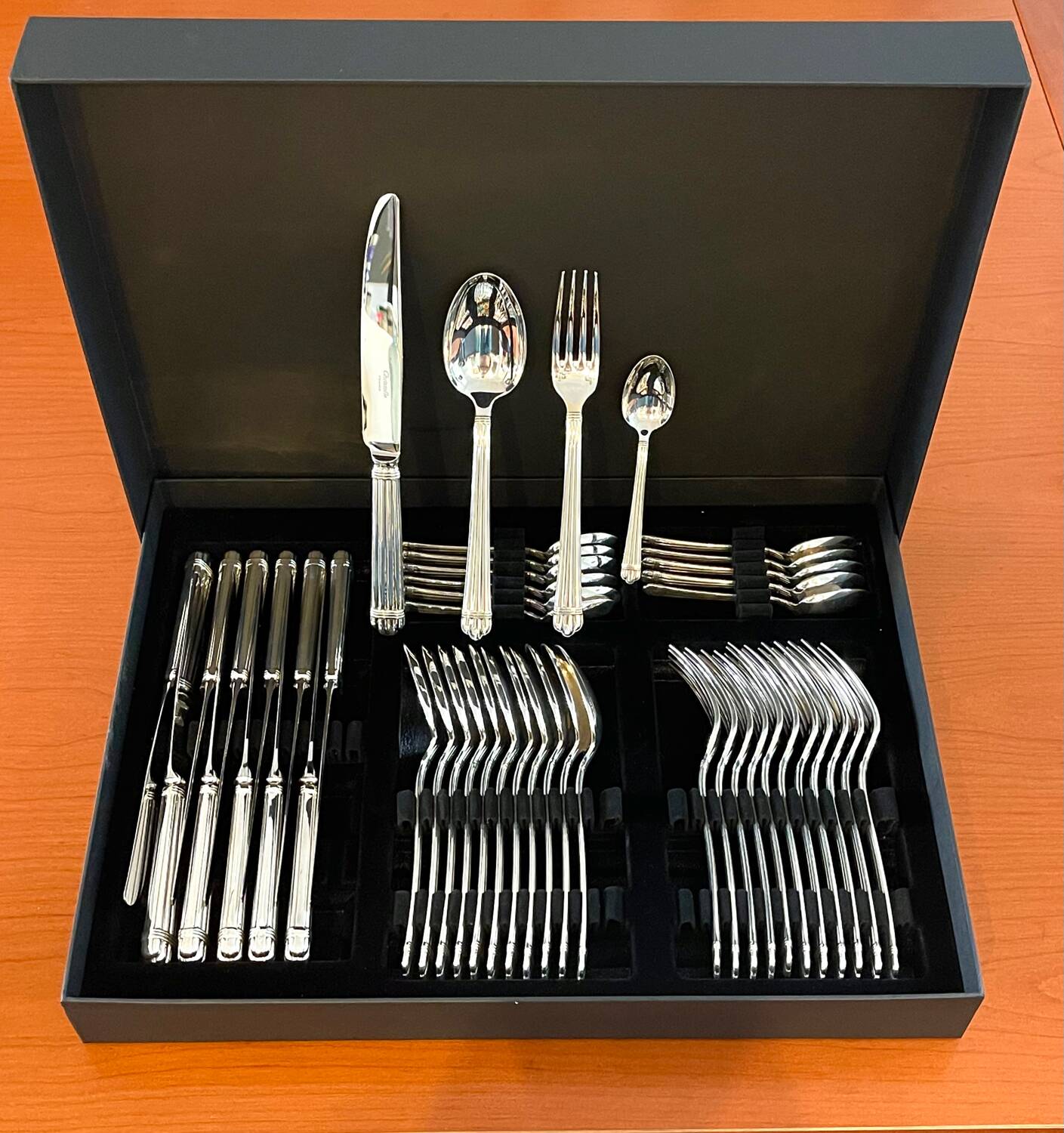 Christofle Aria, 48-piece flatware set, very good condition
