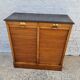 Double filing cabinet with oak curtain circa 1930