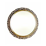 Large Vintage Luxury Crystal Brass Witch Mirror
