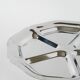 Stainless steel compartment dish, flower shape, 1970 - 33 cm