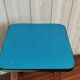 Blue formica tabouret