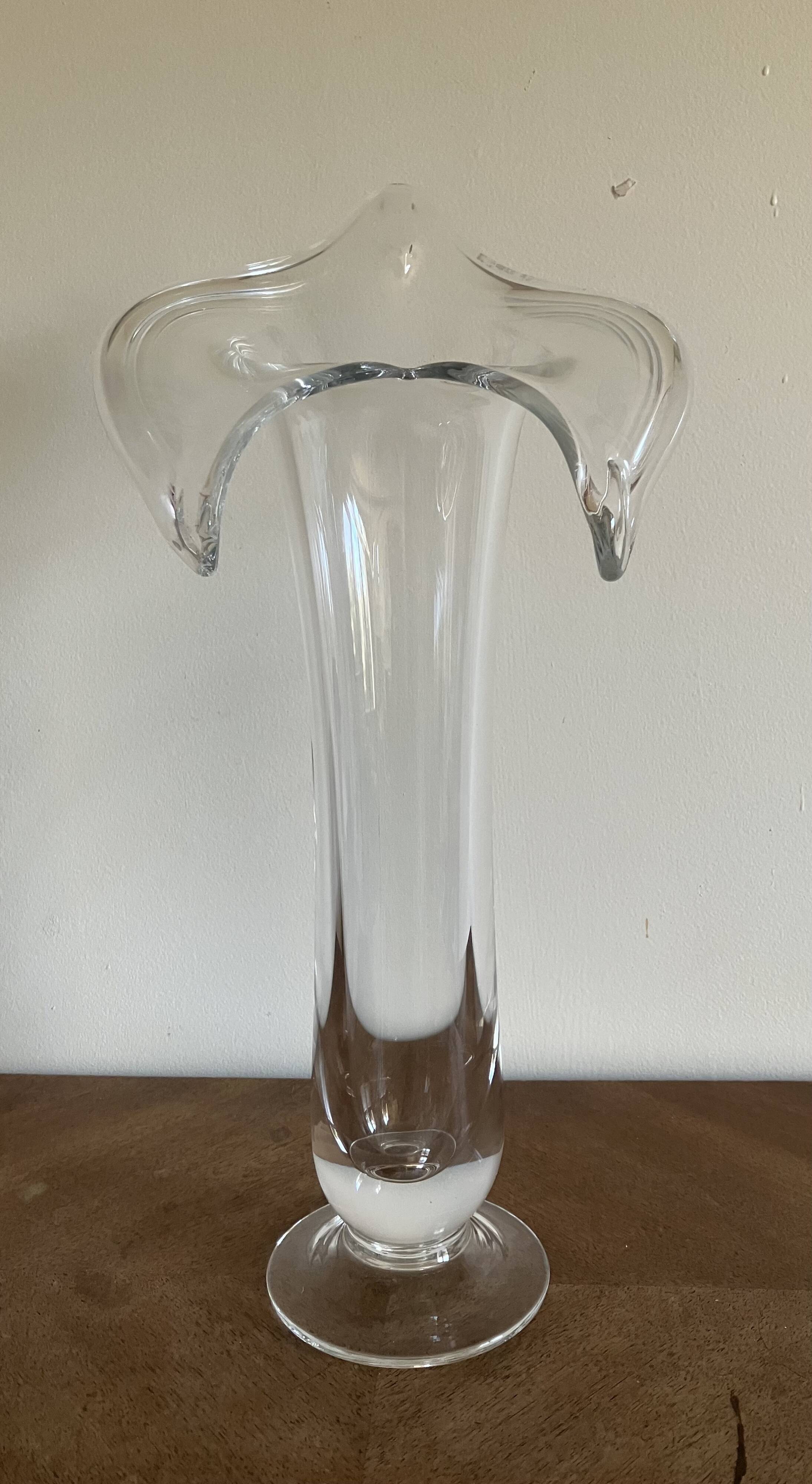 Vase tulipe en verre