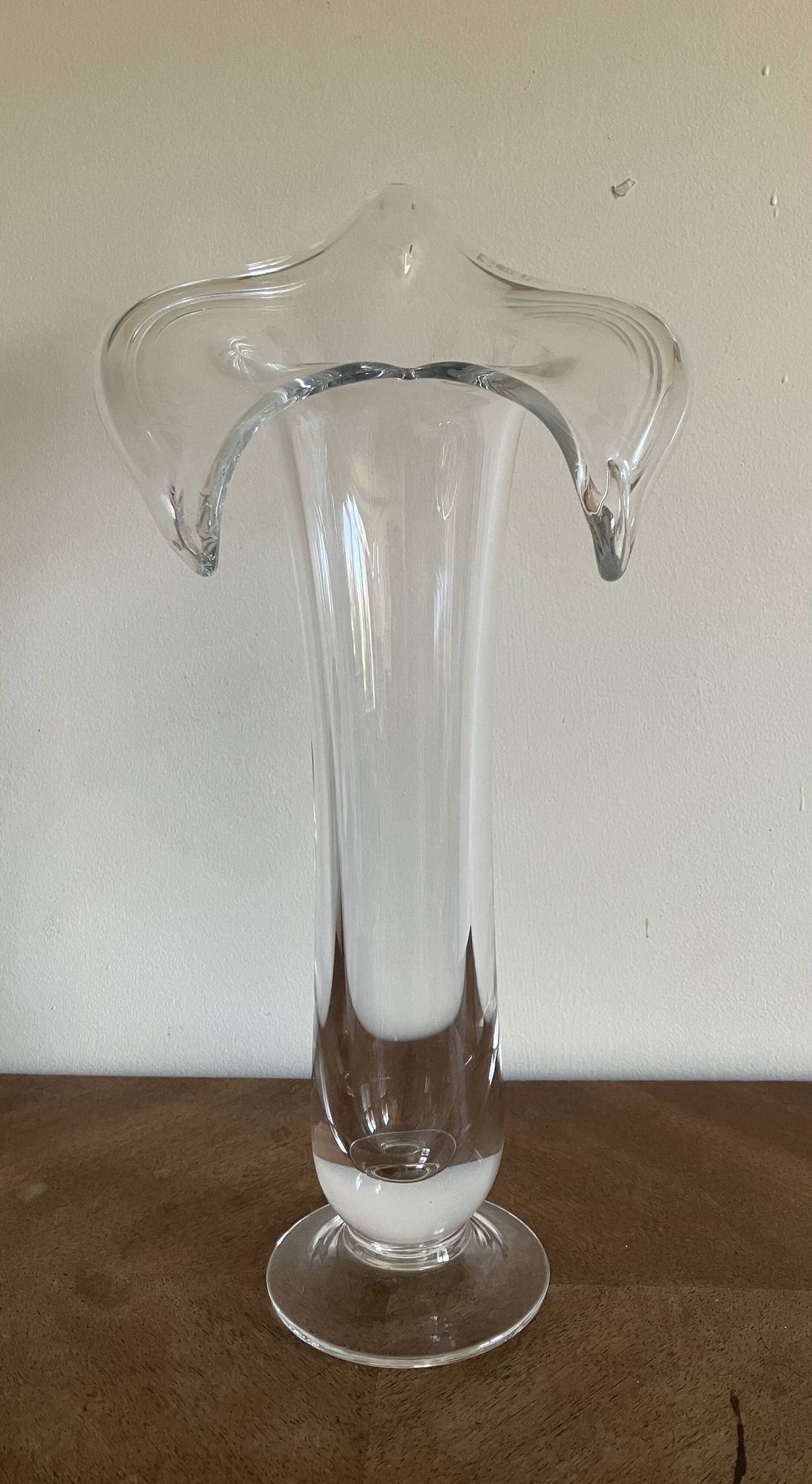Vase tulipe en verre