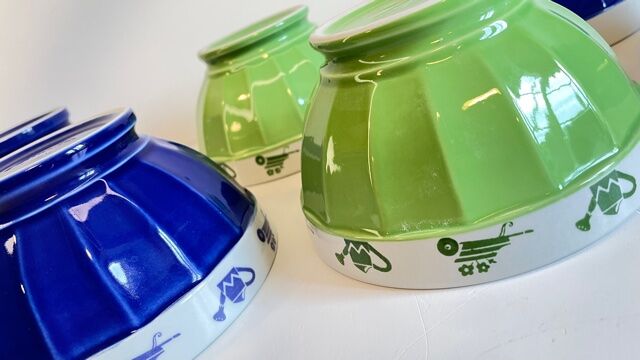 Set of 6 vintage Saturnia Italian porcelain bowls