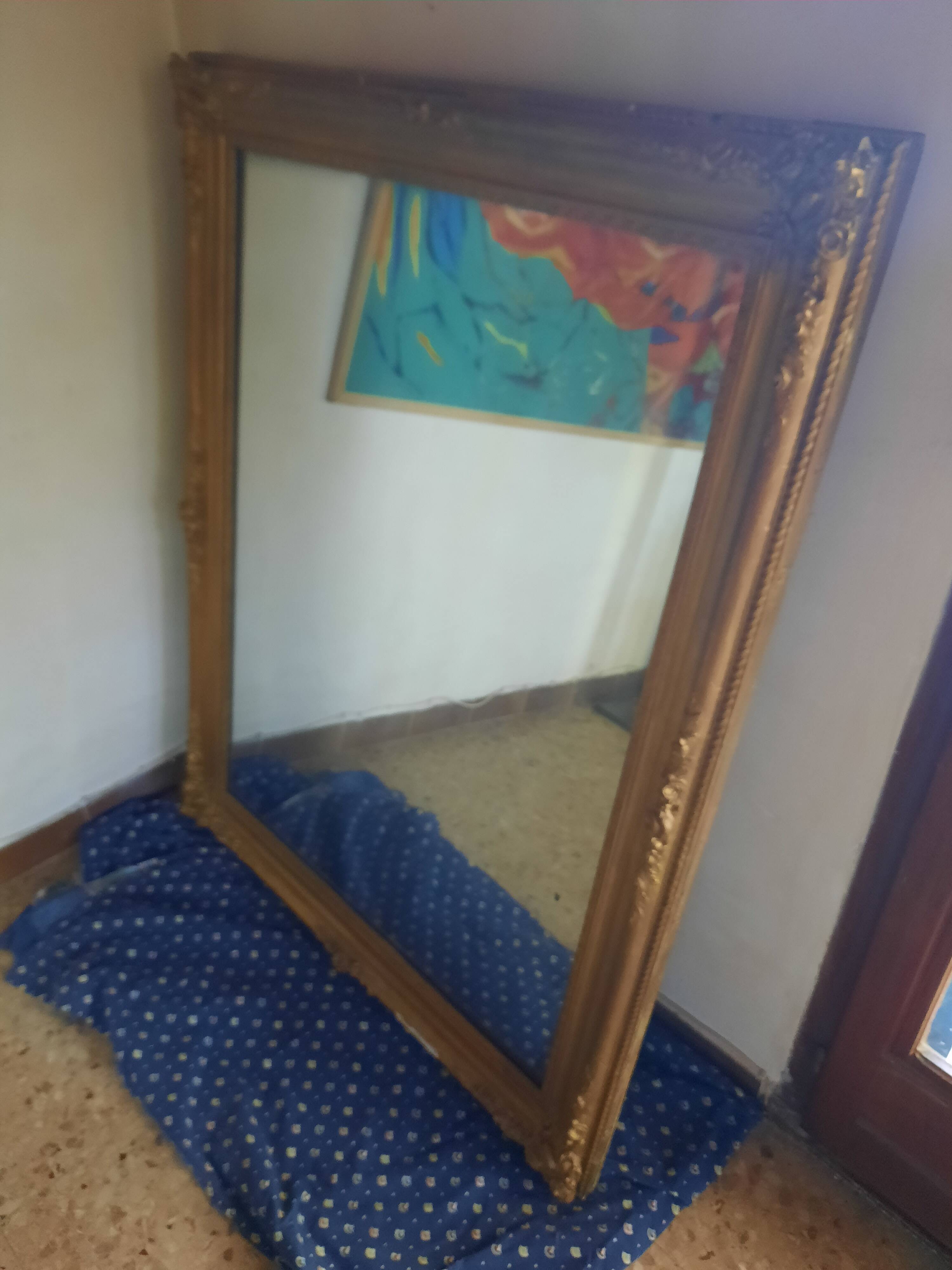 Very large gold mirror